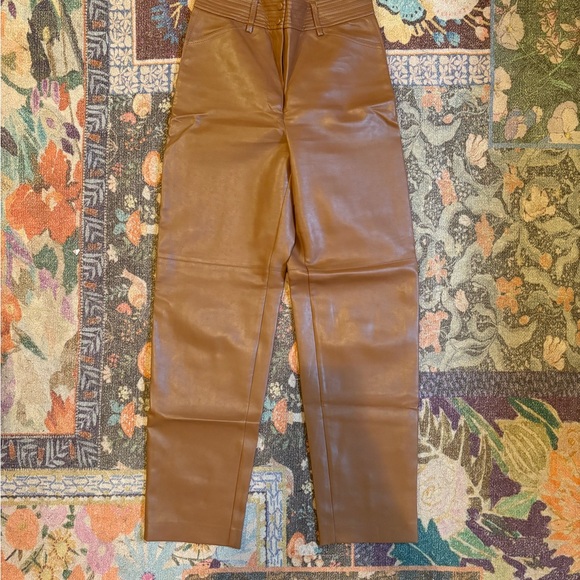 Aritzia Wilfred Brown Faux Leather Pants - Picture 4 of 4